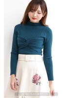 ビスチェリブニット/グリーン(140)