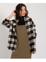 ビッグチェックネルシャツ/ブラック×ホワイト(219)