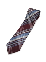 ビッグヤスラチェックチェンジタイ [ メンズ ネクタイ チェック チェンジタイ ]/ボルドー(264)