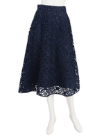 フェイクスエードヒートカットスカート/NVY