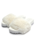 フェイクファーサンダル/アイボリー(004)