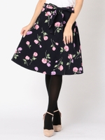 フラワーフレアスカート/ネイビー