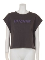 フレンチプリントTシャツ/ブラック