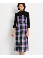 ブリティッシュチェック ワンピース/ロイヤルパープル(282)