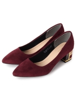 ブロックヒールパンプス/ボルドー(064)