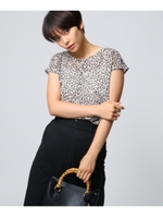 プチレオパードプリントシャツ/ブラック(119)