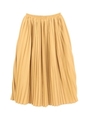 プリーツロングスカート/イエロー
