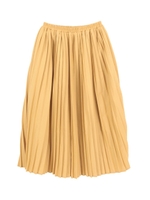 プリーツロングスカート/イエロー
