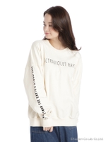 プリント裏起毛スウェット/オフホワイト