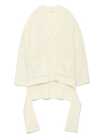 ヘムデザインカーディガン/WHT