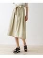 ベルテッドハイウエストスカート/ライトベージュ(051)