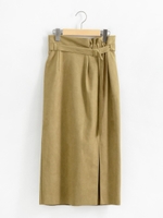 ベルト付きフェイクスエードタイトスカート/キャメル