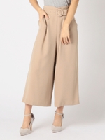 ベルト付ガウチョパンツ/ベージュ