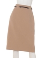 ベルト付タイトスカート/キャメル