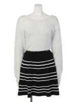 ボーダーKnitコンビOP/WHT