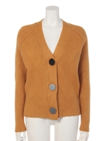 ボタンニットカーデ/yellow