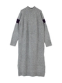 ボトルネックラインニットロングワンピース/杢グレー