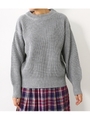 ボリューム 畦 ニット トップス/T.GRY
