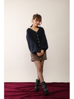 ボリュームスリーブカーデ/ブラック