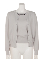 マルチビジューツインニット/ライトグレー