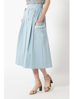 ライサギャザーフレアスカート/SKY(110)