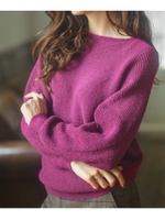 ラメ混ニット/ペルシアンレッド(074)