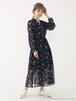 リトルブーケ柄OP/NVY