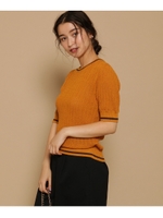 リブラインニットプルオーバー/マスタード(033)