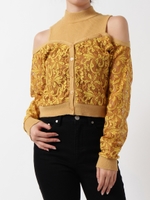 レースカーデドッキングトップス/YLW