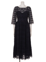 レースロングワンピース/NAVY