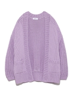 ローゲージケーブル編みカーディガン/PPL