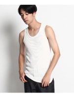 ワッフルタンクトップ/ホワイト系(002)