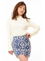 ヴィンテージモチーフスカート/BLUE