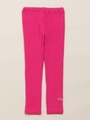 裾飾りレース付き8.5分丈スパッツ/ピンク