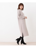 袖コンシャスサカリバロングワンピース/ブラック(019)