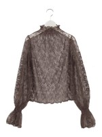 袖ロゴレースT/カーキ