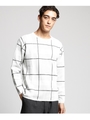 ウィンドウペンチェックジャガードニット/ホワイト(201)