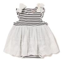 【18%OFF】レース切り替えロンパース