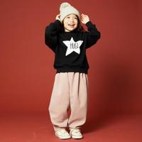 【20%OFF】ビッグシルエット星プリント裏起毛トレーナー