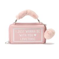 【28%OFF】持ち手フェイクファー長財布