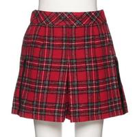 【30%OFF】シャギーチェックタックキュロット