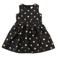 【30%OFF】トドラー ゴールド ドット ドレス