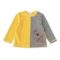 【30%OFF】ボーダー切替え裏毛トレーナー