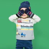 【30%OFF】雪国電車プリント裏起毛トレーナー