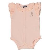 【50%OFF】ウサギアップリケレースロンパース