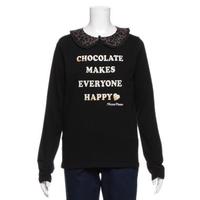 【50%OFF】ヒョウ柄衿つきロゴTシャツ