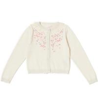 【50%OFF】リボン＆レースクルーネックカーディガン