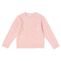 【50%OFF】リボンつきケーブルニット