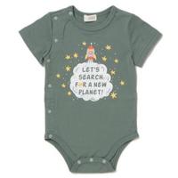 【50%OFF】ロケットプリントロンパース