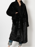 2WAYフェイクファーコート/BLK